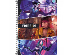 CADERNO TILIBRA 01 MATÉRIA 80 FOLHAS FREE FIRE
