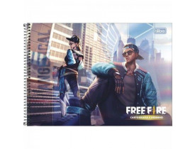 CADERNO TILIBRA DESENHO ESPIRAL GRANDE 80 FOLHAS FREE FIRE