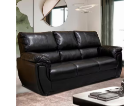 Sofá 3 lugares Cama inBox Monte Carlo em Courino com 200 cm de largura - Preto