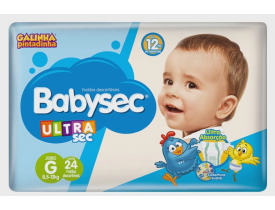 FRALDA BABYSEC GALINHA PINTADINHA JUMBO G C/ 24