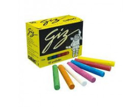 Giz Escolar Antialérgico Colorido Cx 50un - Calac