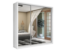 Guarda Roupa Galaxy 3 Portas de Correr com Espelho CARIOCA MOVEIS