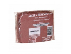  Argila Escolar Vermelha 1kg - Rezende 