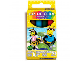 GIZ DE CERA ACRILEX 6 CORES