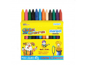 GIZ DE CERA FINO MARIPEL 12 CORES