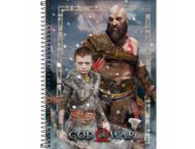 Caderno Espiral God Of War 10 Matérias  160 Folhas  Tilibra