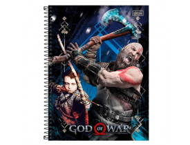 CADERNO ESPIRAL GOD OF WAR 10 MATÉRIAS 160 FOLHAS TILIBRA