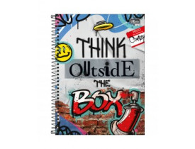 CADERNO CAPA DURA 10 MATÉRIAS GRAFFITI 160 FOLHAS TILIBRA