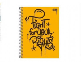 Caderno Graffiti 10 Matérias 160 Folhas Capa Dura
