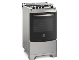 Fogão Electrolux 4 Bocas 52LXU Automático com Forno de 70L Inox