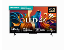 Smart TV 55" Hisense Ultra HD 4K QLED Q6N, Google TV com HDR10+, Dolby Atmos, Modo Esporte, Modo Jogo e Compatível com Alexa - 55A51HSV