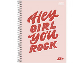 CADERNO 10 MATÉRIAS D+ HEY GIRL 200 FOLHAS TILIBRA