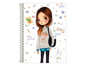 CADERNO TILIBRA 10 MATERIAS 160 FOLHAS HI GIRLS