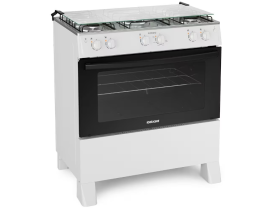 Fogão Itatiaia 5 Bocas Star New Com Mesa em Inox e Acendimento Automático - Branco