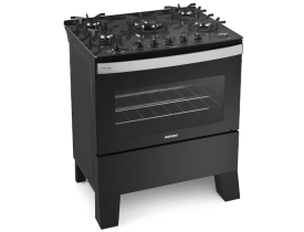 Fogão Itatiaia 5 Bocas Itaglass Plus com Mesa de Vidro e Acendimento Automático - Preto