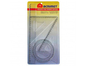Conjunto Para Desenho Escolar 4 Itens Acrimet