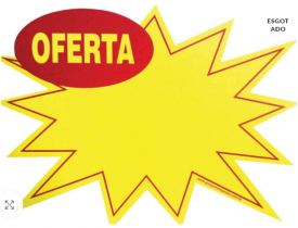 CARTAZ DUPLEX AMARELO SPLASH OFERTA G 276X200 MM C/ 10
