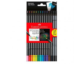 LÁPIS DE COR SUPERSOFT 12 CORES +2 ECO LÁPIS GRAFITE - FABER
