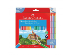 ECOLAPIS 24 CORES 4 PASTEL FABER CASTELL
