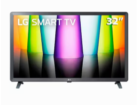 Smart TV 32" LG HD 32LQ620 com processador a5 Gen 5 AI, WebOS, ThinQ AI, Wi-Fi, Google Assistente e Alexa