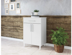 BALCÃO MOVEIS PARANA 0,61 LUNA C/ GAVETA BRANCO