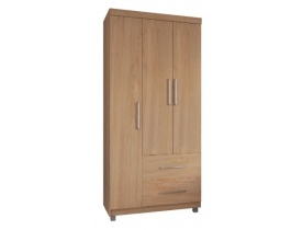 GUARDA ROUPA MOVEIS PARANA FLUENCE 03 PORTAS MALBEC