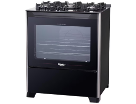 Fogão Dako 5 Bocas Magister com Mesa de Vidro e Acendimento Automático Bivolt - Preto