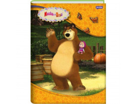 CADERNO JANDAIA BROCHURA PEQUENO CAPA DURA 96 MASHA E O URSO