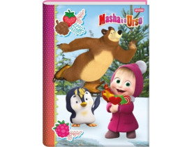 CADERNO JANDAIA BROCHURA PEQUENO CAPA DURA 96 MASHA E O URSO
