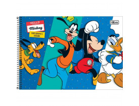 Caderno Cartografia Capa Dura Mickey 96 Folhas Tilibra