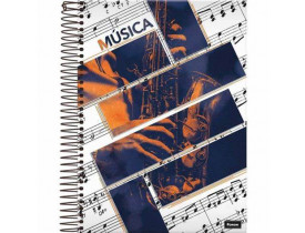 CADERNO FORONI MUSICA UNIVERSITARIO 96FLS CAPA DURA