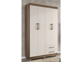 GUARDA ROUPA MOVEIS PARANA FLUENCE 04 PORTAS NATURAL/OFF WHITE
