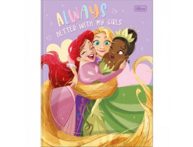 CADERNO TILIBRA BROCHURÃO 40 FOLHAS CALIGRAFIA PRINCESA É HORA DE CELEBRAR