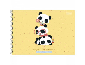 CADERNO TILIBRA CARTOGRAFIA E DESENHO ESPIRAL GRANDE 80 FOLHAS LOVELY FRIEND