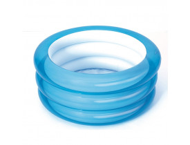 Piscina Inflável Kiddie Pool 3 Níveis 43 Litros + Kit Reparo - AZUL