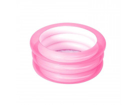 Piscina Inflável Kiddie Pool 3 Níveis 43 Litros + Kit Reparo - ROSA
