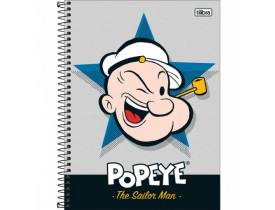 CADERNO ESPIRAL CAPA DURA UNIVERSITÁRIO POPEYE - 10 MATÉRIAS 160 FOLHA
