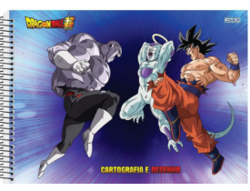 CADERNO DESENHO E CARTOGRAFIA SÃO DOMINGOS ESPIRAL 60 FOLHAS DRAGON BALL