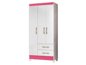 GUARDA-ROUPA LIMA MOVAL BRANCO/ROSA