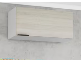 Armário de Geladeira Bartira Rubi com 1 Porta - 80cm de largura - Branco/Freixo