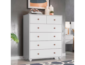 Cômoda 6 Gavetas Vittoria Albatroz - Branco