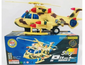 Helicoptero Bate E Volta Sky Piloto Com Som E Luz A Pilha