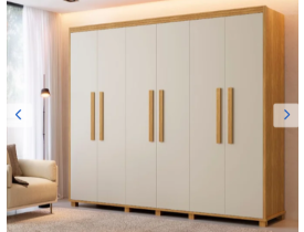 Guarda Roupa Casal 6 Portas 6 Gavetas 100 Mdf Pequim Fenix