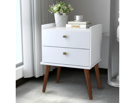 Mesa Cabeceira Fiorello Aroma 2 Gavetas - Branco