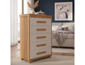 Cômoda Paris 5 Gavetas 100% Mdf Para Quarto Bebê