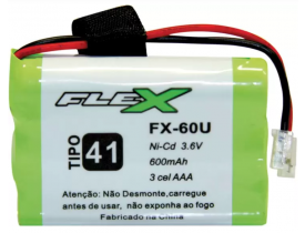 BATERIA FLEX P/TELEFONE S/ FIO FX-60U TIPO 41