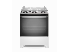 Fogão Electrolux 5 bocas Efficient FE5IB com Mesa Inox, PerfectCook, VaporBake e Acendimento Automático Bivolt – Branco