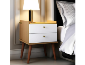 Mesa Cabeceira Fiorello Aroma 2 Gavetas - Freijo/off White