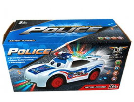 Carrinho Policia Bate E Volta Com Som E Luz 3d A Pilha