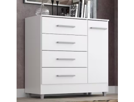 Comoda Laura 4 Gavs 1 Porta - Branco